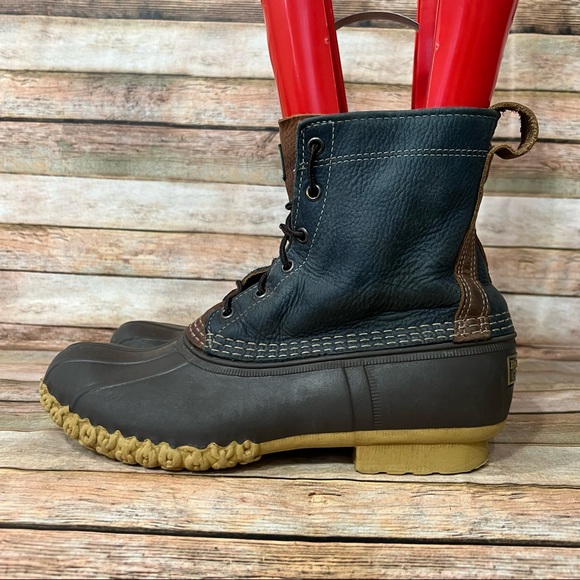 leather and rubber duck boots